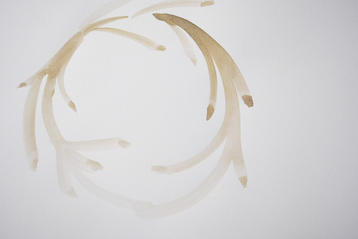 graphic watercolor in beige