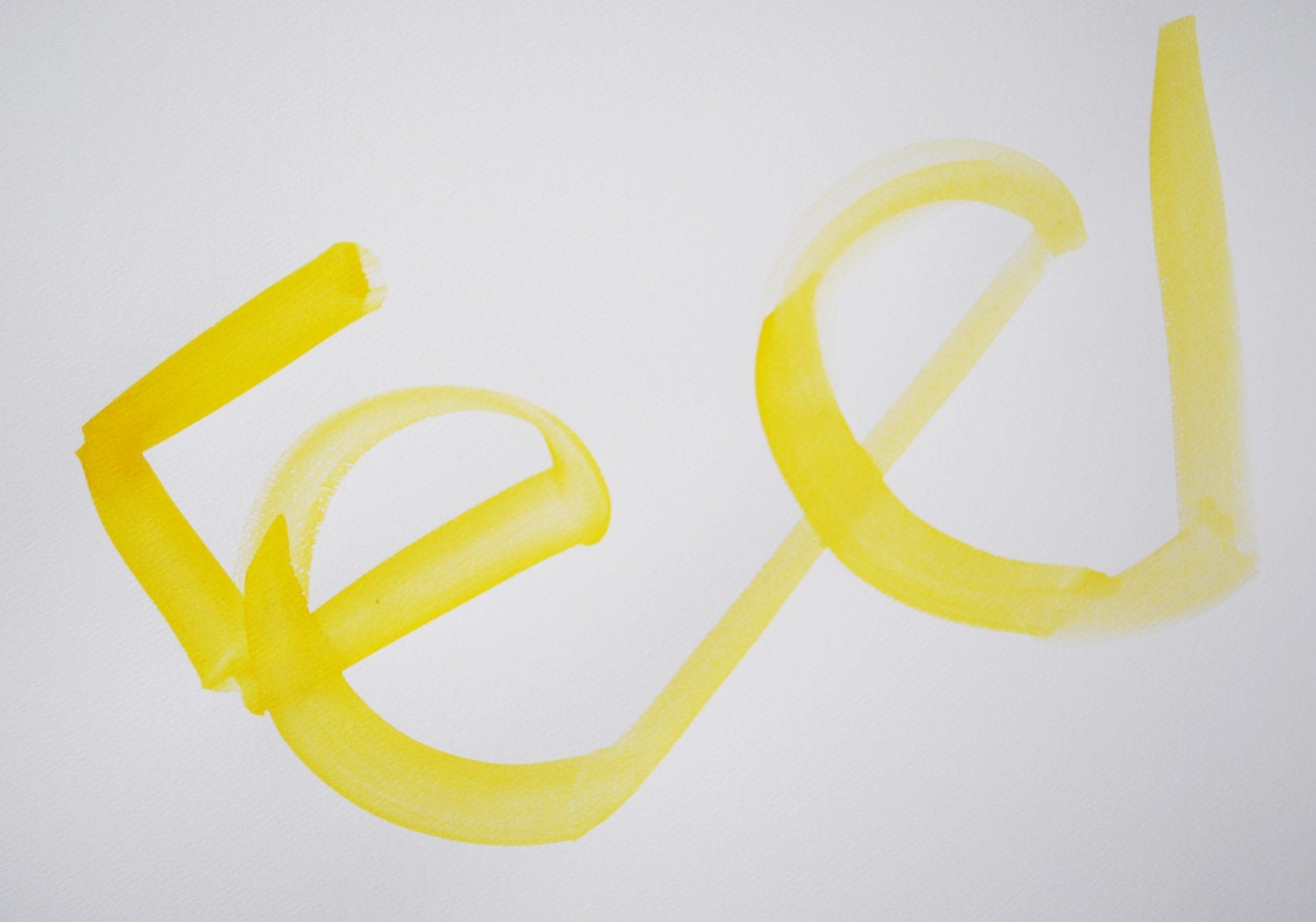 graphic watercolor in yellow