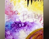 11x14 Abstract Art Print Contemporary Modern Fine Art Print  - by Destiny Womack  - dWo - Belive