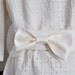 Ivory Bow Sash - For Wedding, Brides and Bridal Parties - Made to Order