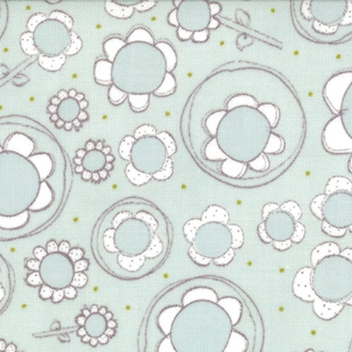 Noteworthy Yardage- Plant a Garden in Blue- 5503-12