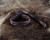 Twisted Leather Bracelet - Purple Haze