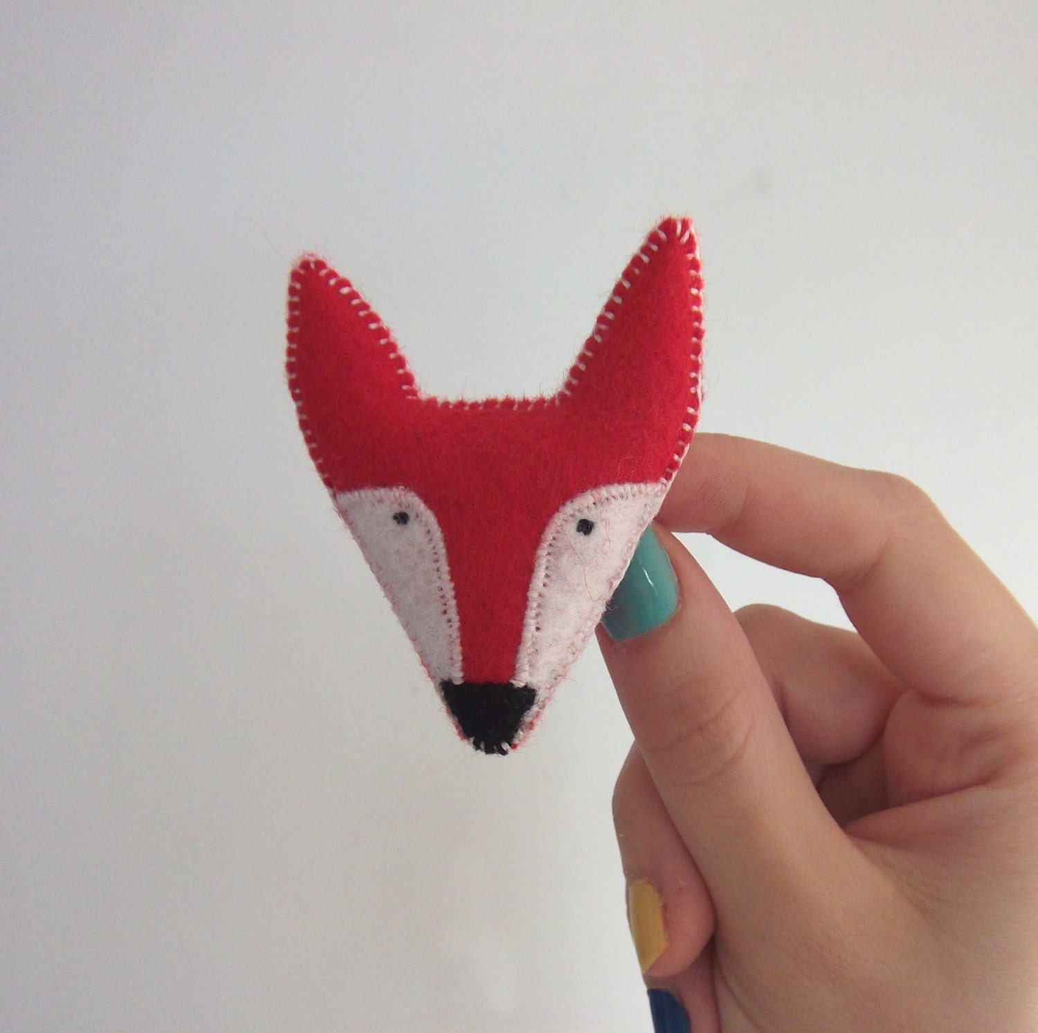 felt fox brooch