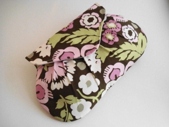 Pink and Brown Clutch, Floral Purse, Wedding Accessory, Bridal Handbag