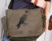 Olive Drab Heavy Duty Messenger with Original Crowned Falcon