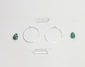 Sterling Silver Hammered Hoops - Medium