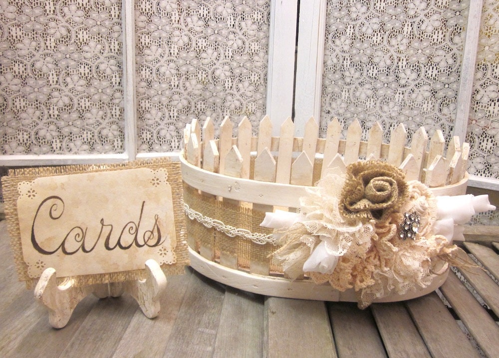 Picket Fence Wedding Card Holder