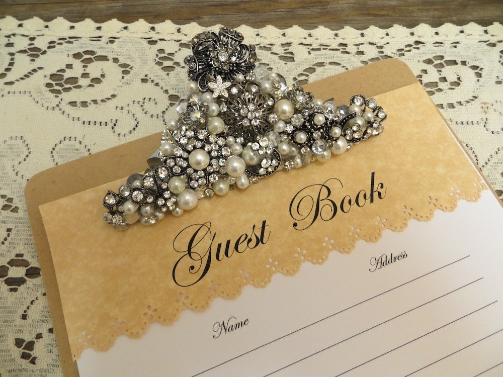 Wedding Guest Book Clipboard