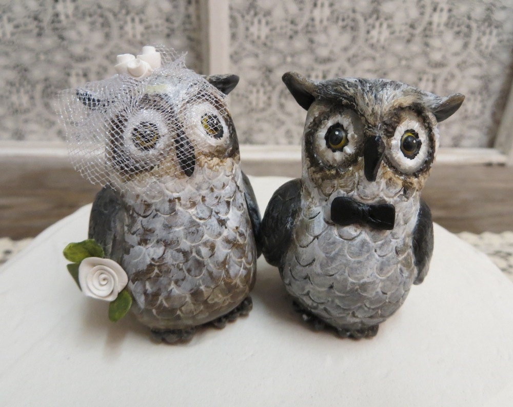 Owl Wedding Cake Topper