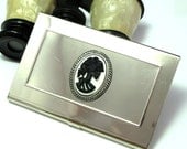 Captain Jack's Ex Girlfriend Business Card Holder Skull Cameo Noir Gothic By Mystic Pieces