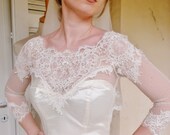 Indian Love Song ivory bridal lace top ivory lace blouse ivory bridal bolero jacket wedding bolero