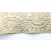 Decorative Sew-on Bias Tape - Two Yards in Shimmering Gold and White
