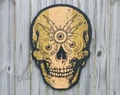Always Watching Jumbo 22" Screenprinted Skull Olive
