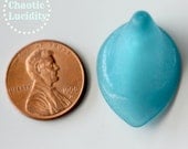 Vintage Blue Lucite Flower Beads Charms Calla Lilly