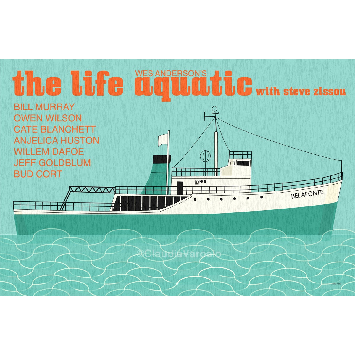 The Life Aquatic with Steve Zissou 18x12 inches movie poster