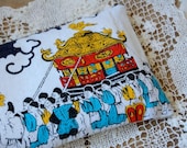 Flax Seed and Lavender Eye Pillow: Vintage Pagoda in Blues