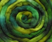 100g Space-dyed Falkland Wool Top - Shamrock