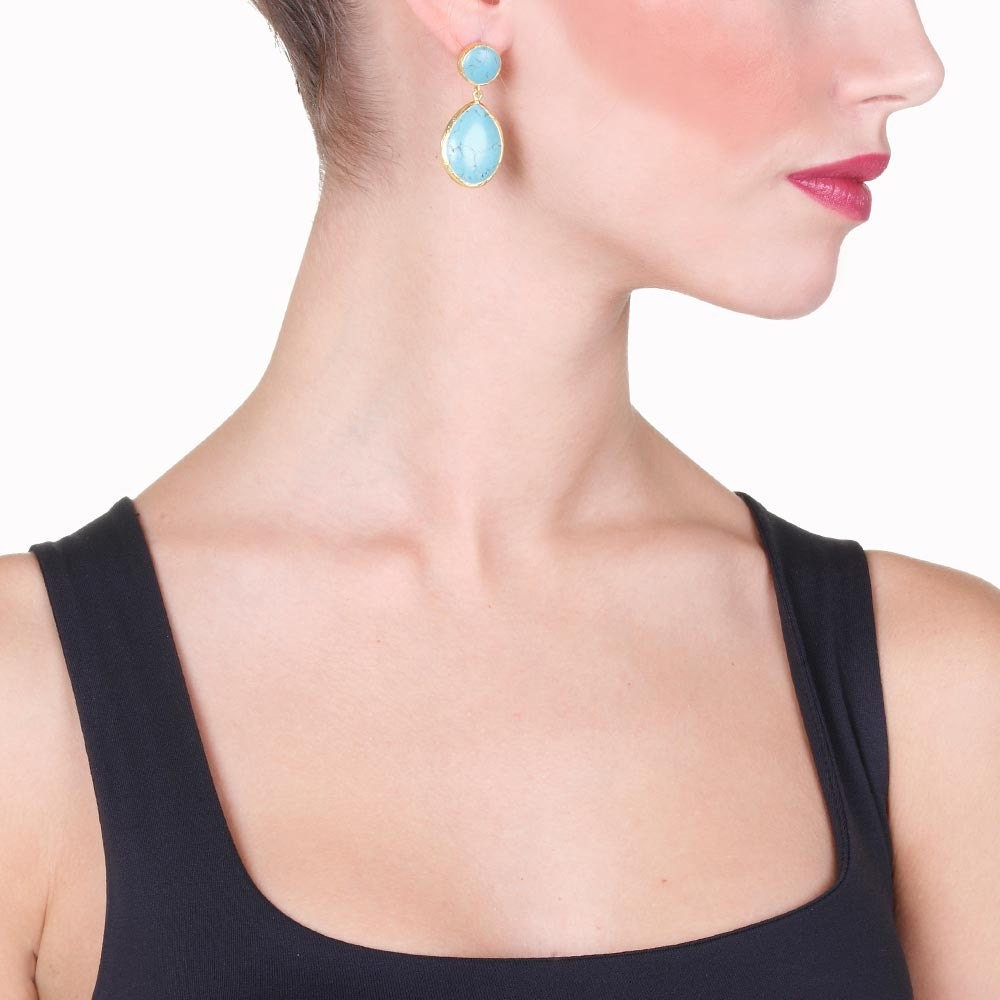Angelina Style Turquoise Earrings