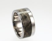 Men's Titanium Ring with Buckeye Burl Wood Inlay / Interchangeable Ring System