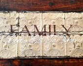 Architectural Salvage Family Sign /  made with Antique Ceiling tin
