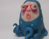 lowbrow one of a kind tentacle octopus monster ooak art sculpture by mealy monster land