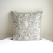 Eco Friendly Pillow Cover, Organic Cotton - Gray Swirls - 18" x 18" - Pillow Sham