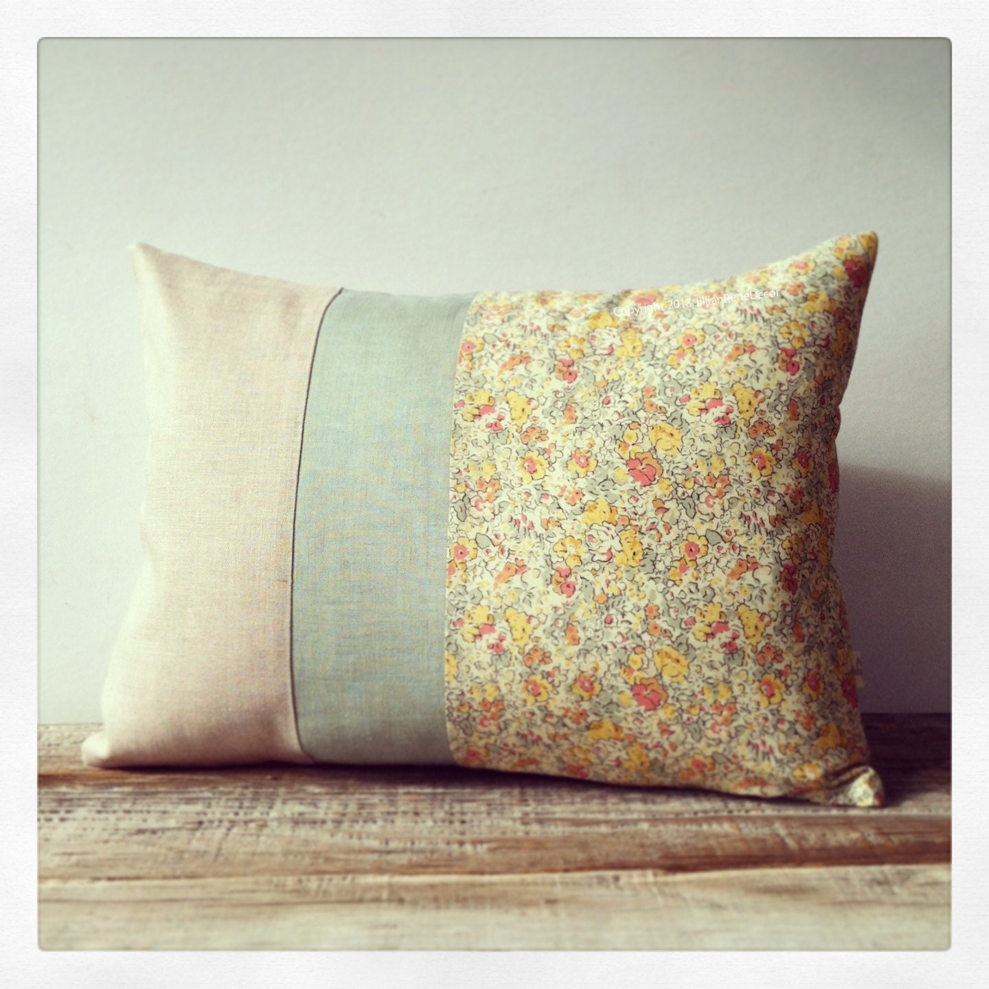LIMITED EDITION: Floral Liberty Print Decorative Pillow by JillianReneDecor - Abstract Flowers - Spring Home Decor - Claire-Aude T Tawn Lawn - JillianReneDecor