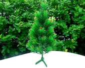 Vintage Christmas Tree Plastic 1960's Retro Holiday Decoration Choice of Green or White