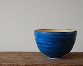 Thin Blue and Yellow Bowl