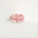 Pink Forget Me Not Ring, Anniversary Weddings Sterling Silver Flowers, Paper Artisan Wearable Art Jewelry...