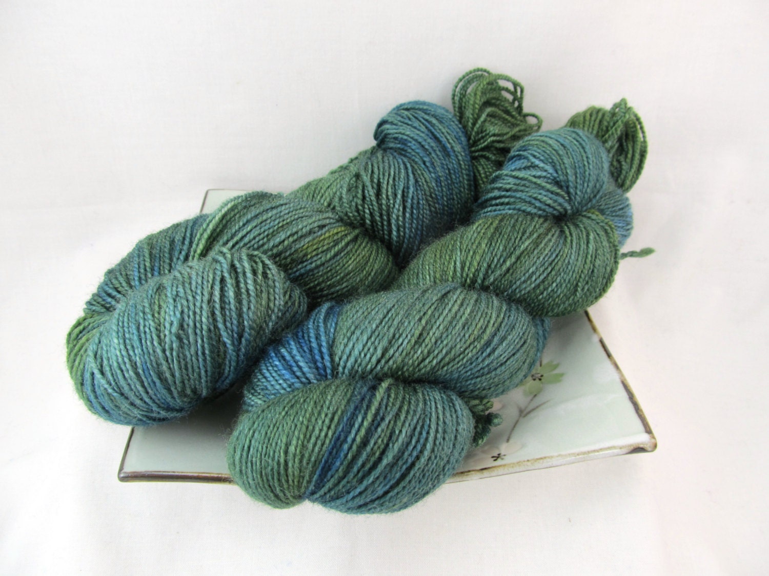 Hand Dyed Sock Yarn, Pebble Silk Sock, Superwash Merino and Silk - Hunter