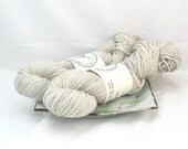 Hand Dyed Yarn, Pebble Worsted, Superwash Merino - Silverlight