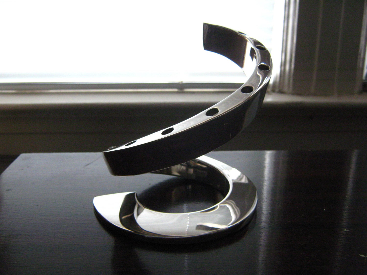 Dansk SIlver Plate 1960's Spiral Candle Holder Made in France Free Shipping