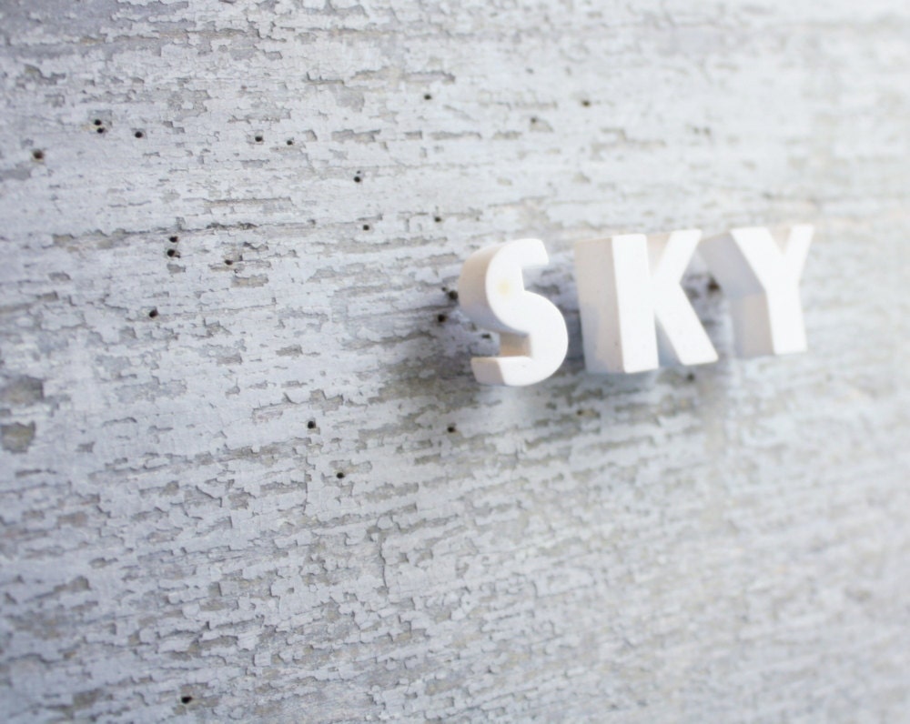 Ceramic Push Pin Letters - 1940s - SKY