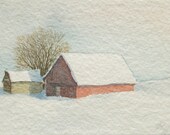 Soft Sunshine, tiny original watercolour painting ACEO