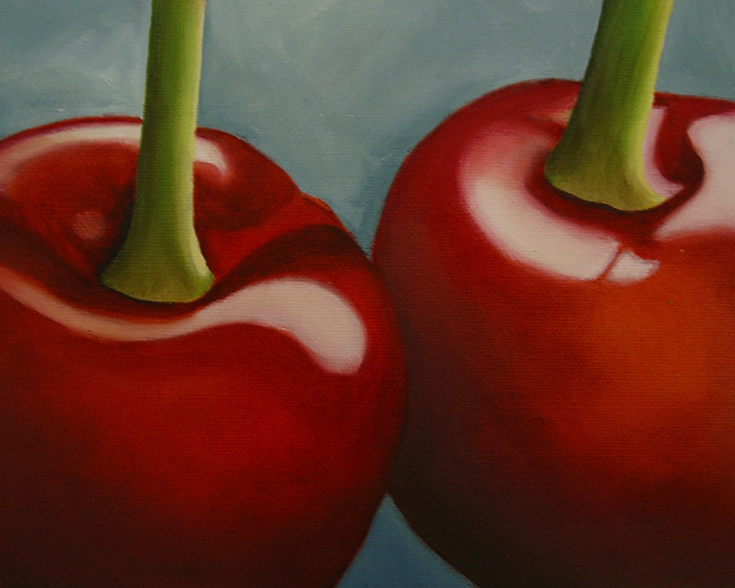 Red Cherries Giclee Print 8x10 - Great Gift for Him