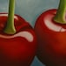Red Cherries Giclee Print 8x10 - Great Gift for Him