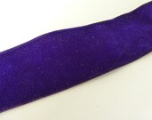 Vintage Deep Purple Swiss Velvet Ribbon 2 yards