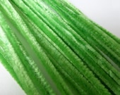 Vintage Velvet Kelly  Green Chenille Stems (12)