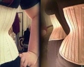 One classic bespoke underbust corset with toiles/fittings