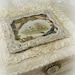 Handmade Cottage White Vintage Style Altered Box Shabby Chic Box Vintage White Decor Vintage Lace Jewelry Box
