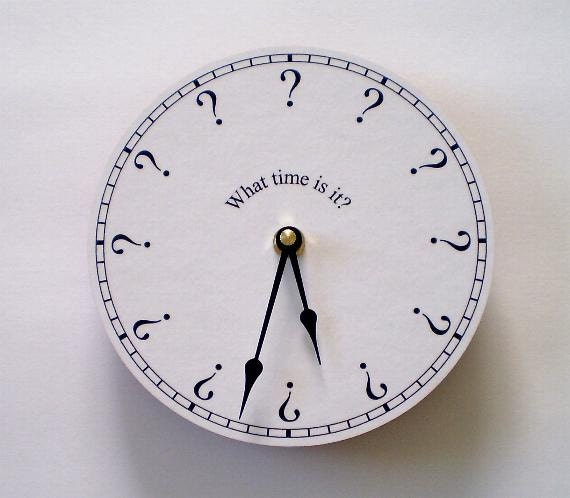 What Time Is It Clock, Question Mark Clock