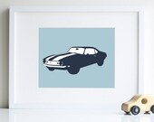 Vintage Car Art, Chevy CAMARO  8 x 10 print - available in different sizes and colors