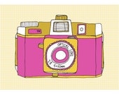 Holga Camera A4 Illustration Print
