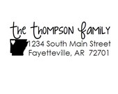 Custom Address Stamp - Style: Arkansas State