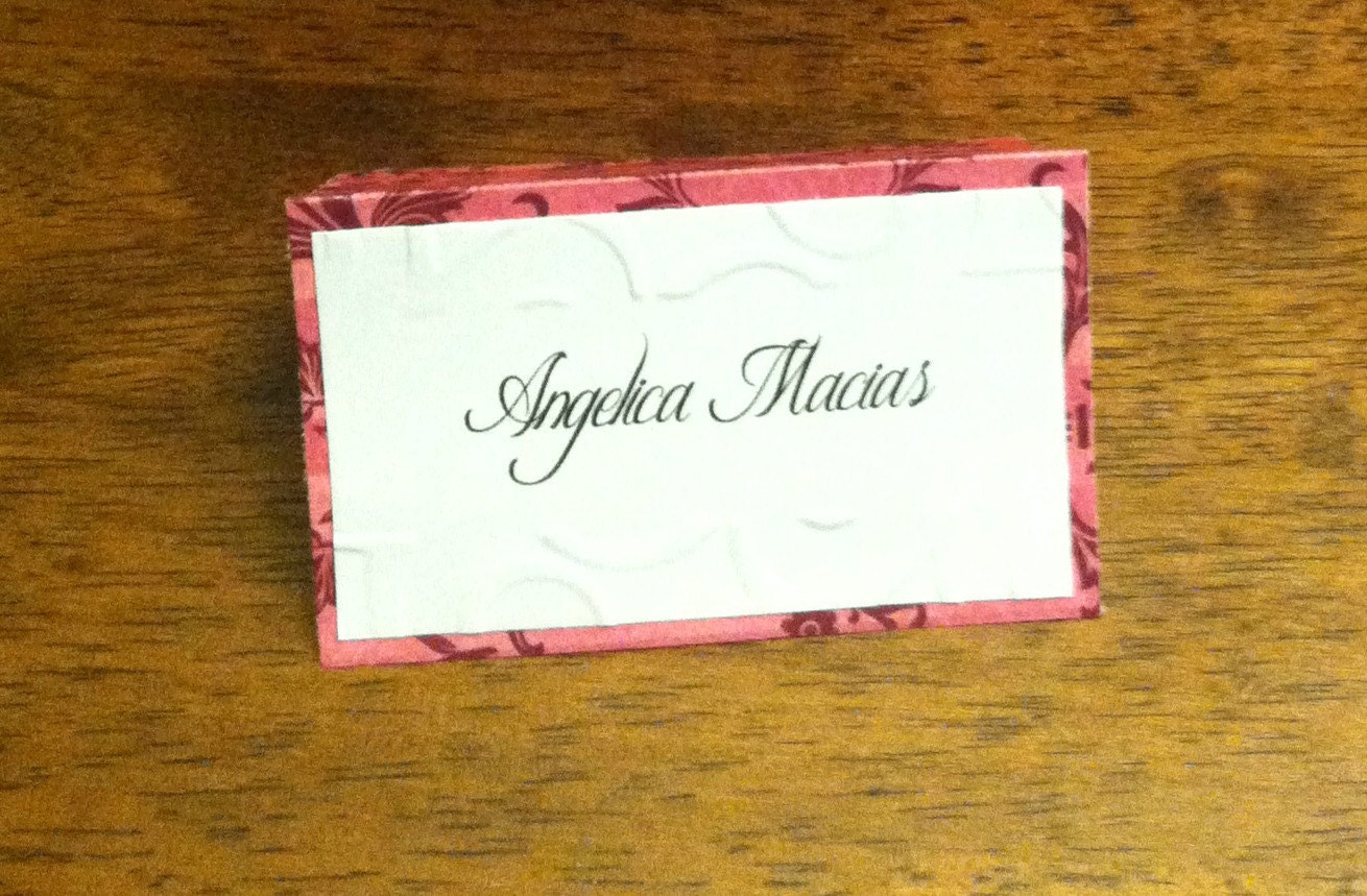 Custom Place Cards, You choose color, font, printed paper Il_170x135