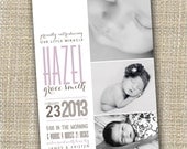 baby girl or boy birth announcement - little miracle.