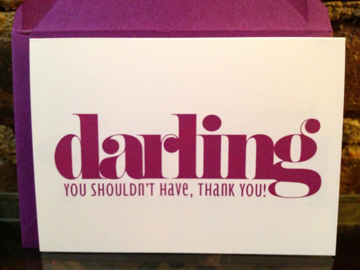 Bridal Shower/Bachelorette Thank You Cards - (Darling)