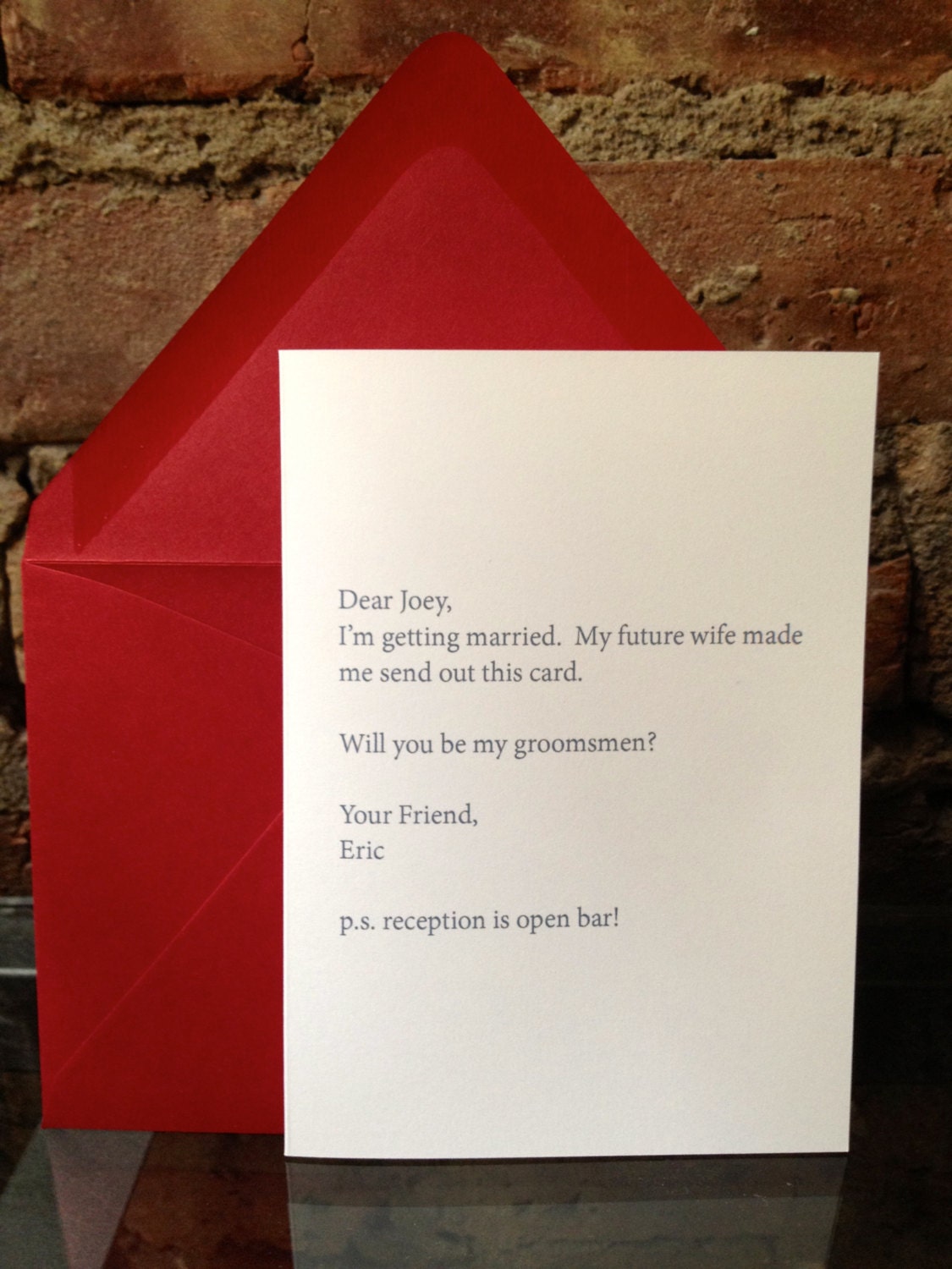 Personalized Groomsman Best Man Card Letter By LittleLadyCompany