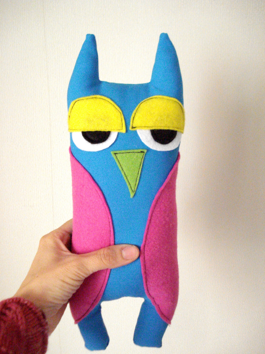 light blue Owl Stuffed Toys Art Doll Plushie Plush Soft Softie